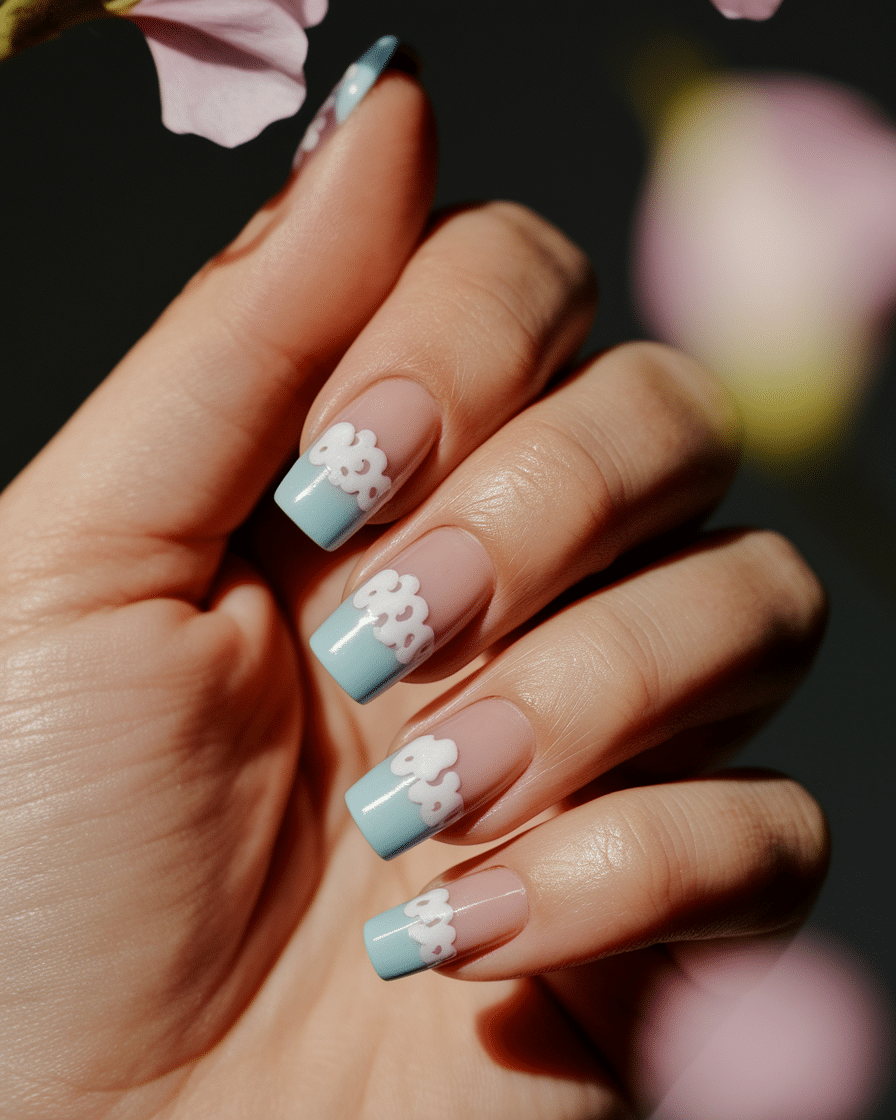 0002_1_a-close-up-photograph-of-a-beautiful-han_B15Mve7PQb-LtSOiEttY9Q_l_HR2Wi2RESzbzvwSttdfg Dreamy Pastel Nail Designs with Cloud Art for a Soft and Serene Look