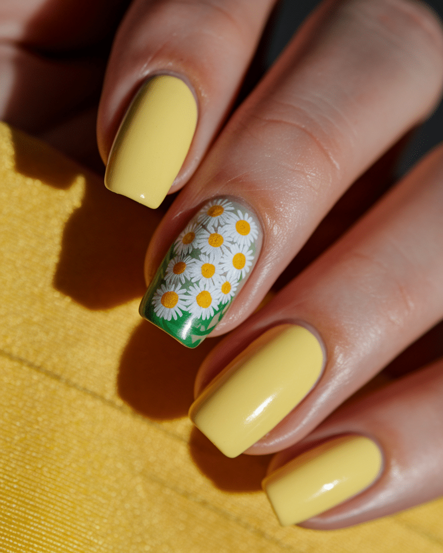 Fresh and Fun Nail Ideas Inspired by Yellow Daisies