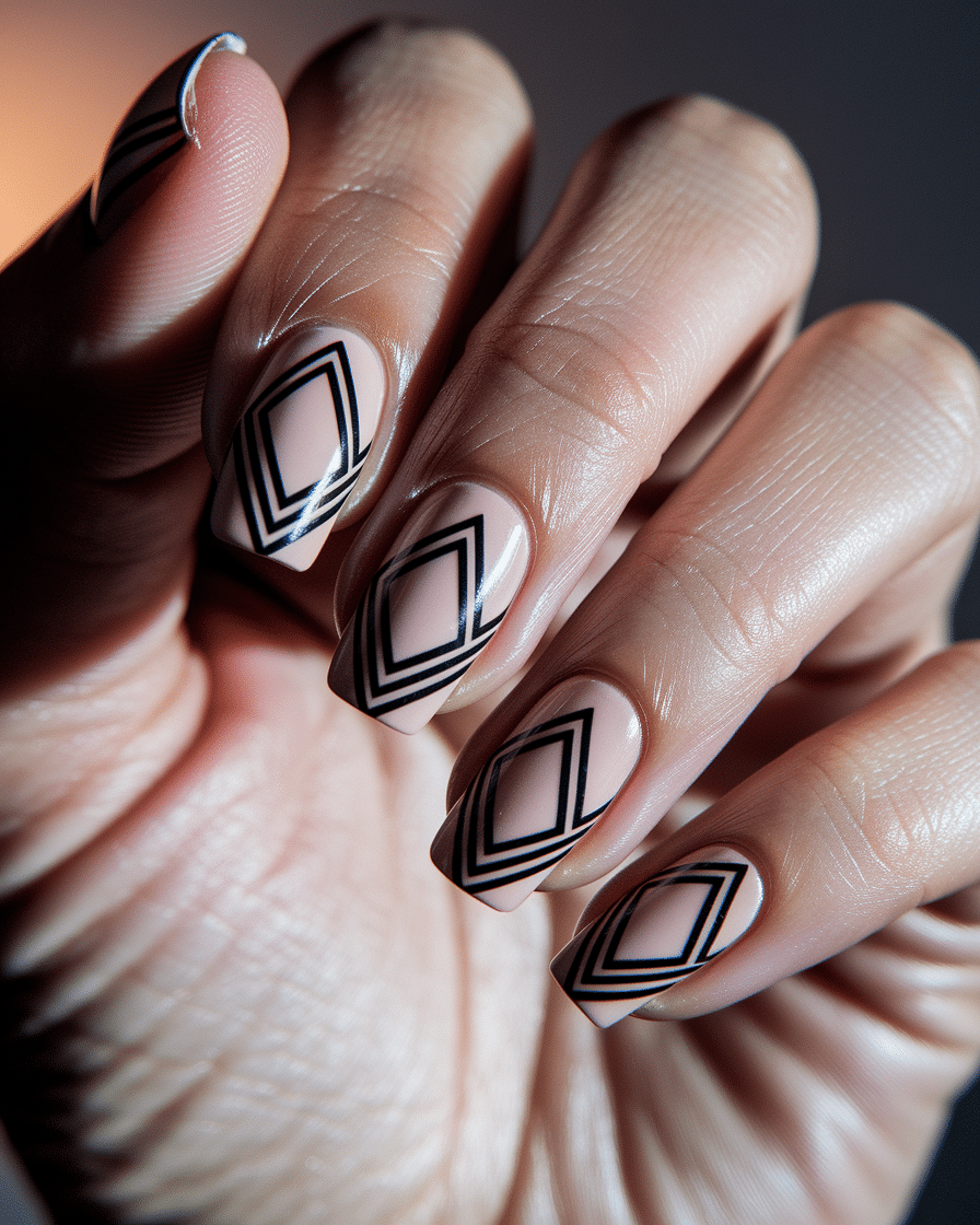 0002_2_a-close-up-photograph-captures-a-beautif_MwVDjMflTbmBQJ3Avrk--A_4SXPN4T6RMG2MfFWA2RgCw_cover Elegant Nail Art Trends with Geometric Designs in Black and Nude