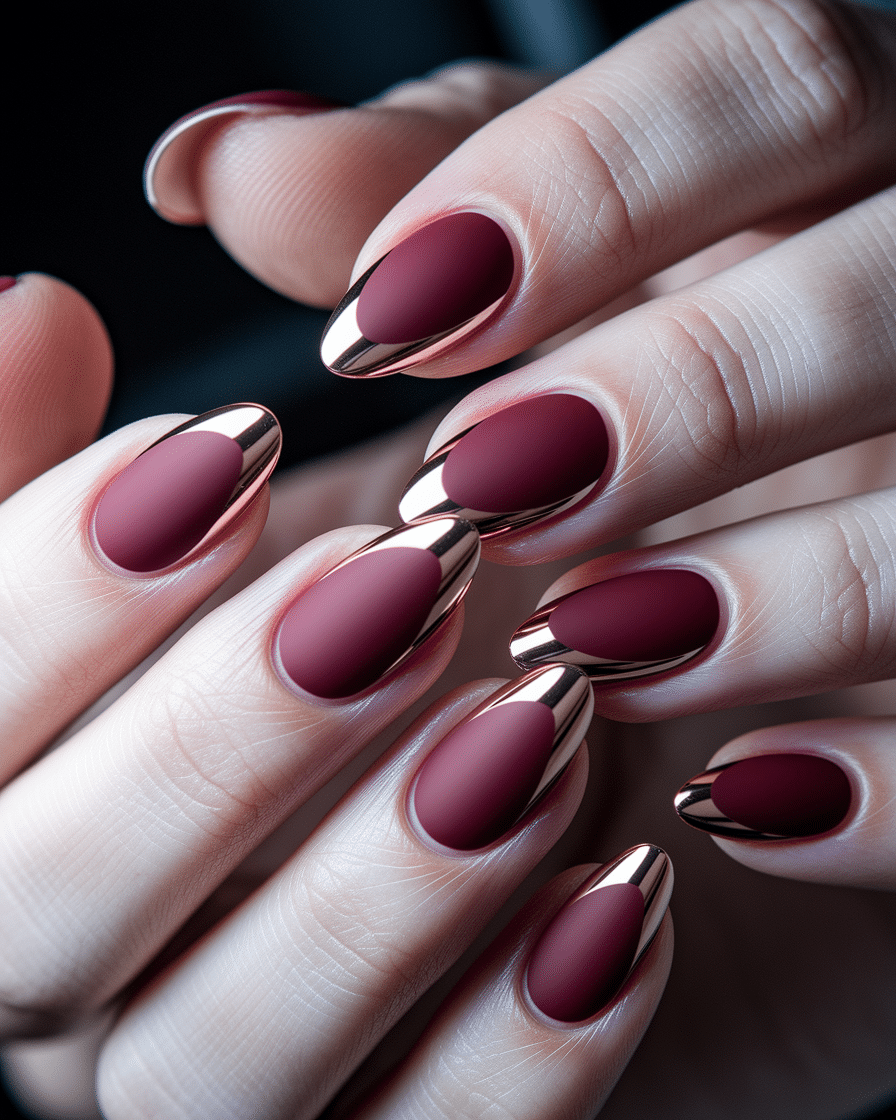 0002_2_a-close-up-photograph-captures-an-elegan_oYU8GVK8QAmb1t-XTO0iEA_E40wZXn-SECVJHoTjRF6jg Elegant Nail Styles for Every Season: Matte Burgundy Almond Nails You’ll Adore