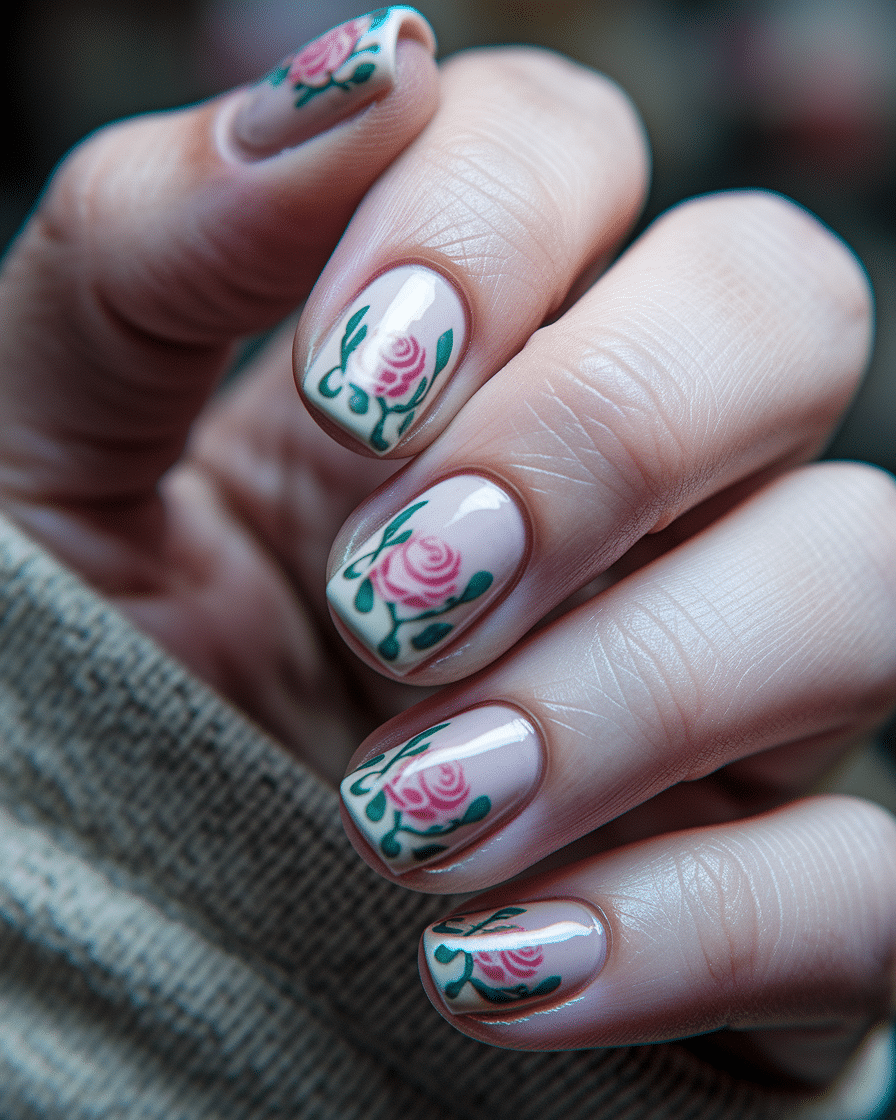Elegant Nail Art Ideas with Real Flowers: The Beauty of Pressed Floral Designs