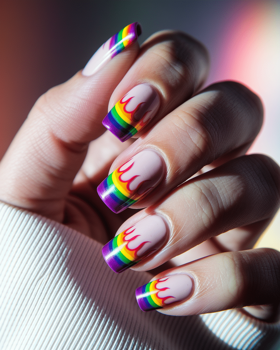 0002_2_a-close-up-photograph-of-a-beautifully-m_lIDdS37KReKvFsIVyaNjng_IaSOFqn4TrmbrJePnKaDxQ_cover Bright and Trendy Nail Designs with Colorful Rainbow Tips