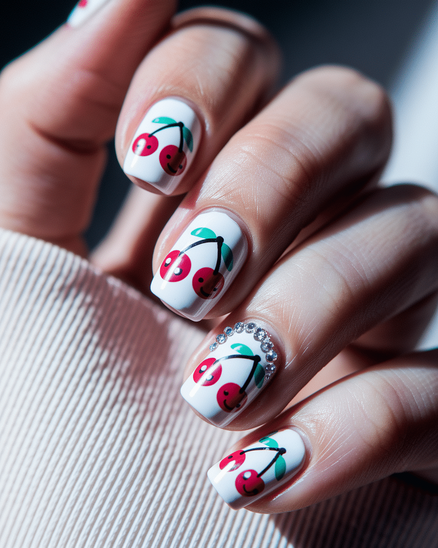 0003_2_a-close-up-photograph-captures-a-delicat_nuFlttKRTrqUE86NqWOFgQ_XQoKmpjDSPe2F_QcFTD_zQ Cherry Nail Designs That Will Instantly Elevate Your Summer Manicure