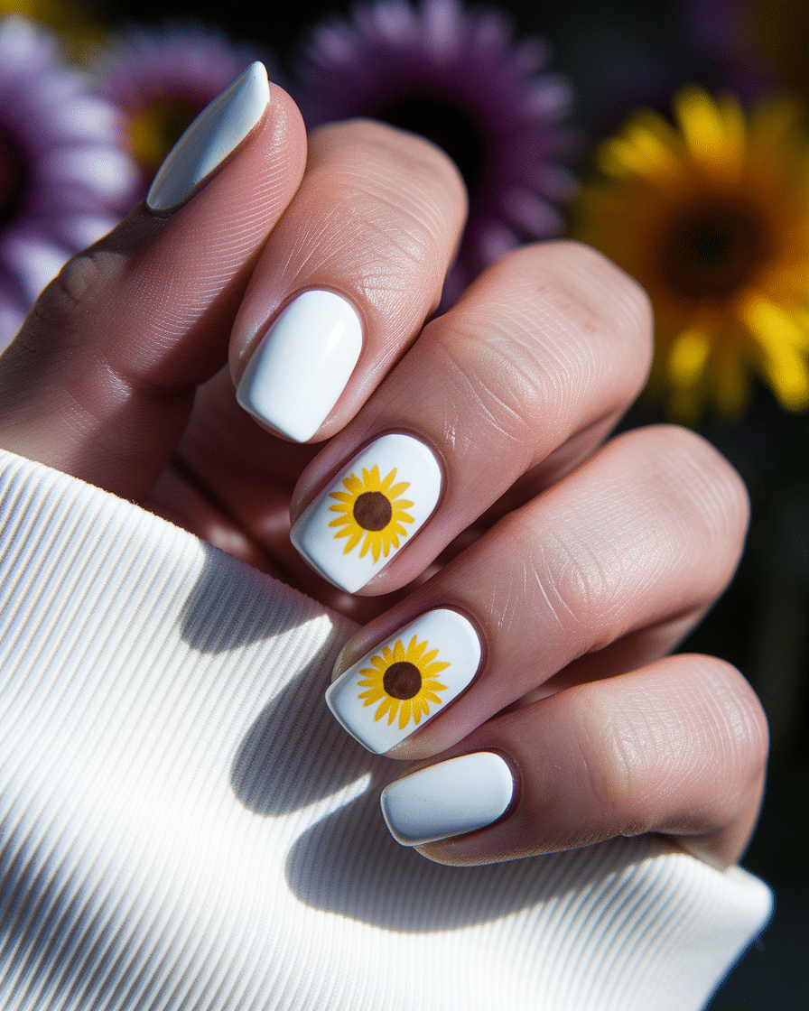 0003_2_a-close-up-photograph-of-a-beautiful-han_j8jkPLhrStyjL7xuhkP9Rw_MplmrbE9TrC_QH1BIl3xjA_cover Bright and Beautiful Nail Designs Inspired by Sunflowers