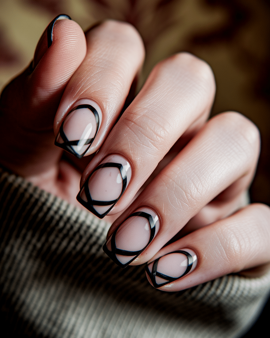 The Ultimate Guide to Black French Almond Nails for Fall