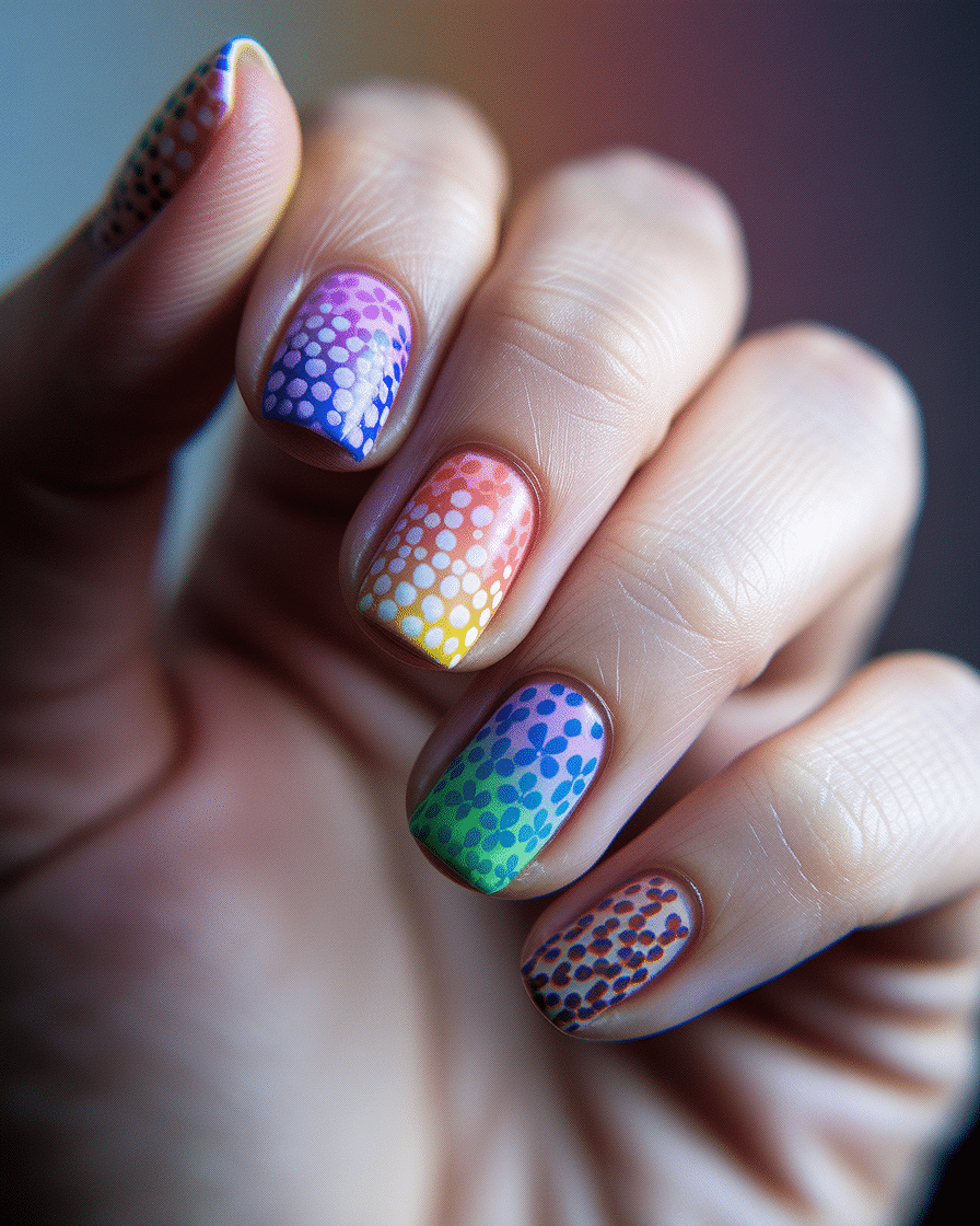 0003_3_a-close-up-photograph-captures-the-intri_hNediEtyQZCvU5buh2FDYw_LS6ochRURdC8ho2zP1C7-g Bright and Trendy Nail Designs with Colorful Rainbow Tips