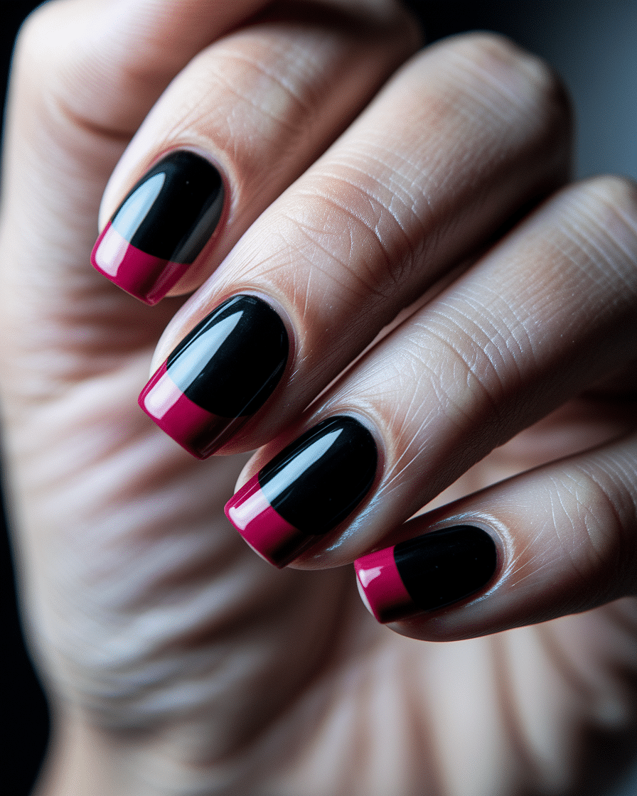 0003_3_a-close-up-photograph-captures-the-intri_uLYYHUjTTyicGRuqOYlg0w_UcvrNPGiROWUHxS6Yw_q-A Elegant Nail Design Ideas with a Bold Edge: Why Black French Tips Are Making a Statement