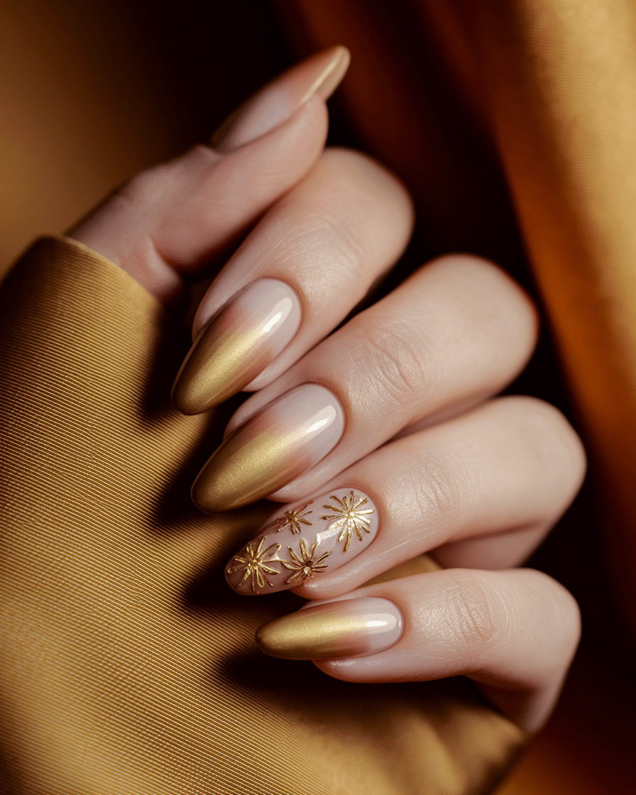 0004_1_a-close-up-photograph-of-a-beautiful-han_EPijU_sSRdaf8EZisoyl9w_4sR16n18S5CA8ve2UhrWTw_cover Golden Flower Nail Art Ideas for a Glamorous and Timeless Manicure