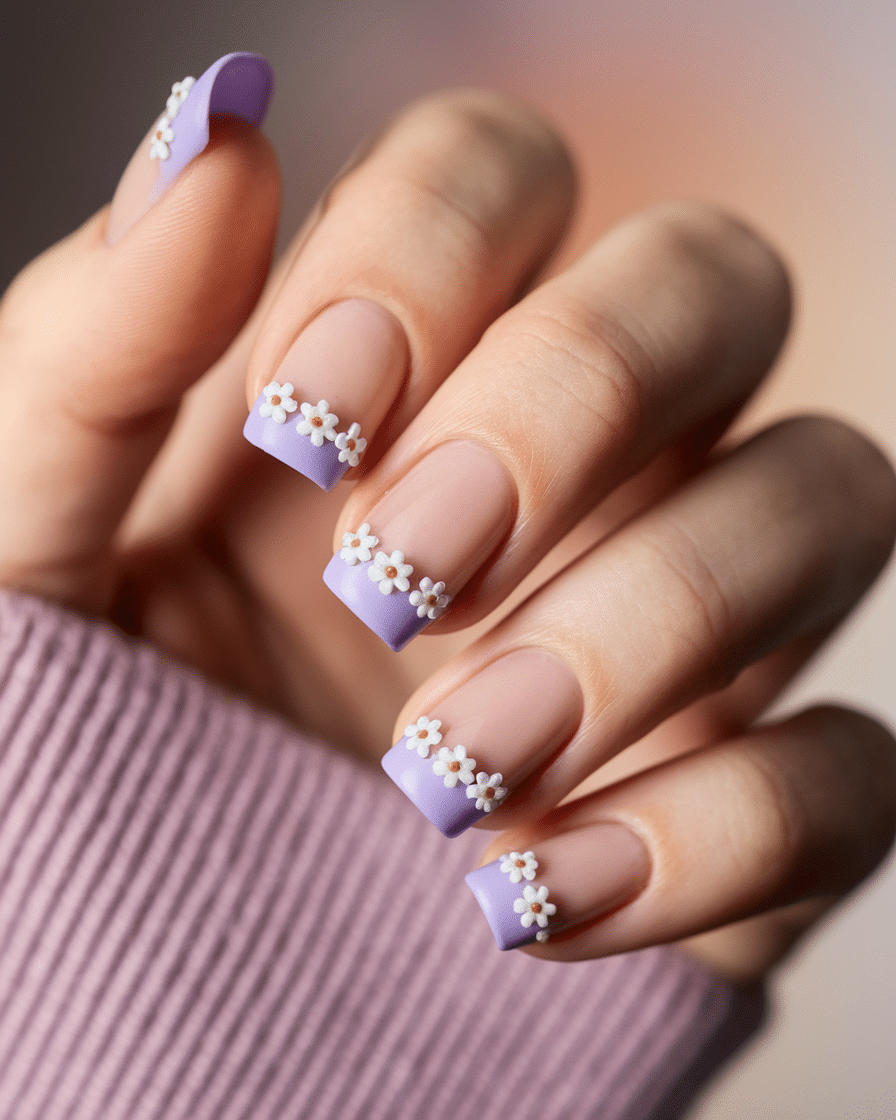 0004_1_a-close-up-photograph-of-a-beautiful-han_lgaAbDMsQ0adw5JAVxpo1Q_9TqtMXBEQwGZszwgZ8Gx_Q_cover Elegant French Nail Designs with Floral and Purple Accents