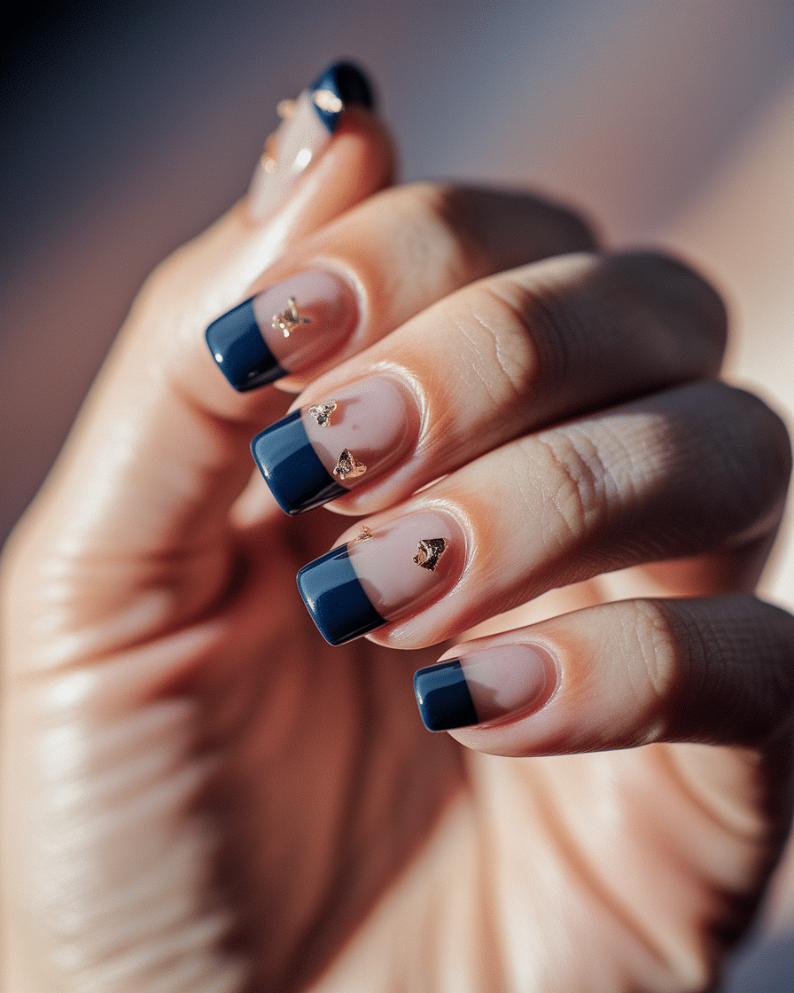 0004_2_a-close-up-photograph-captures-a-beautif_OoN2JxOZR_C1t1Nv-cdzAw_71KNbh4kQmOqU43CIQaHcg_cover Elegant Nail Designs with Blue and Gold French Tips for a Chic Look