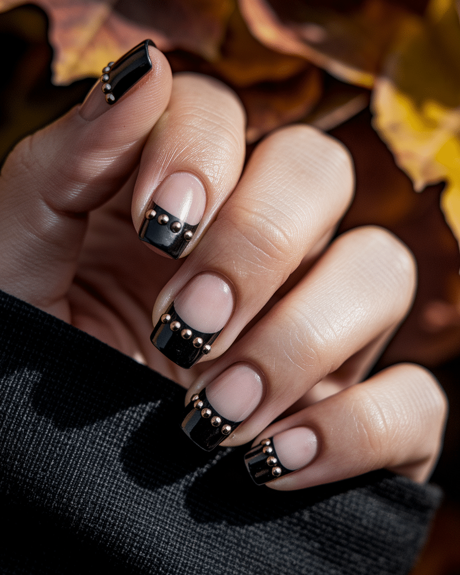 The Ultimate Guide to Black French Almond Nails for Fall
