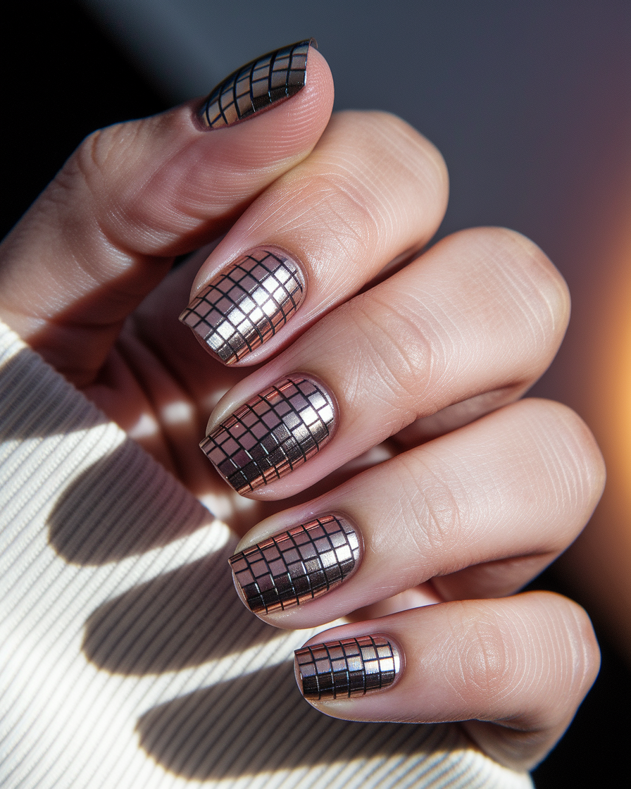 0004_2_a-close-up-photograph-captures-the-intri_HOf4Rh91Q36D4VwCKX6ISQ_Zs_6ptKrR1eYinaBta9Eaw Elegant Metallic Nail Designs That Combine Gold, Silver, and Rose Gold Foils