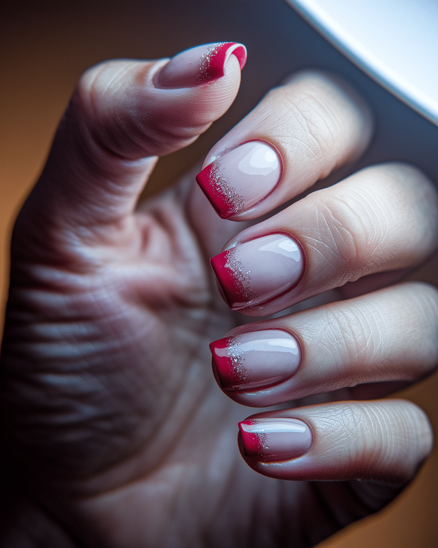 0004_3_a-close-up-photograph-captures-the-exqui_eAfUhMMhQ_mRl4eqbAHOcA_q841ETA6RkGikAtf7iD_Nw Elegant Nail Trends Featuring Red French Tips for a Timeless Look