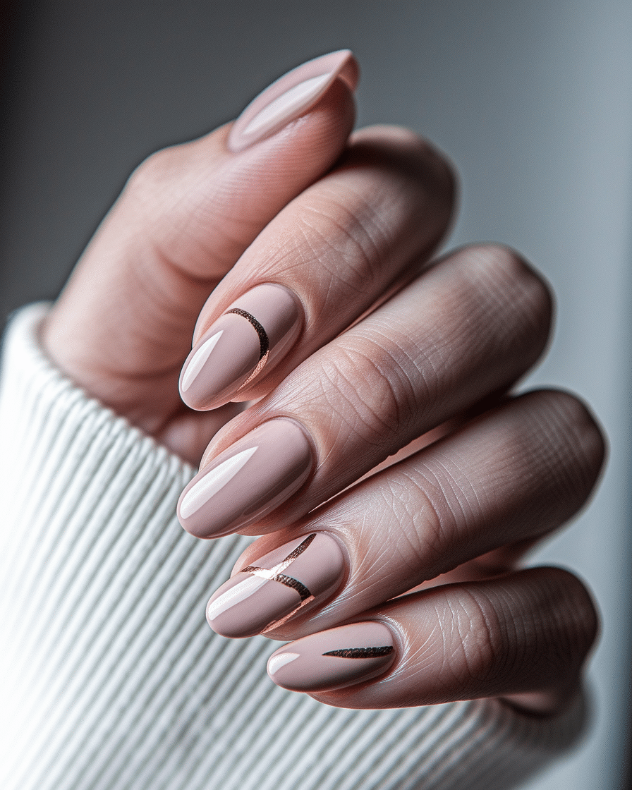 0004_3_a-close-up-photograph-of-a-beautiful-han_ewU30PDsRZ6TOO0STXSgzg_KNw3V9lZRNSQxqreKire-w Elegant Nail Trends for a Timeless Look: Nude Designs with a Touch of Gold