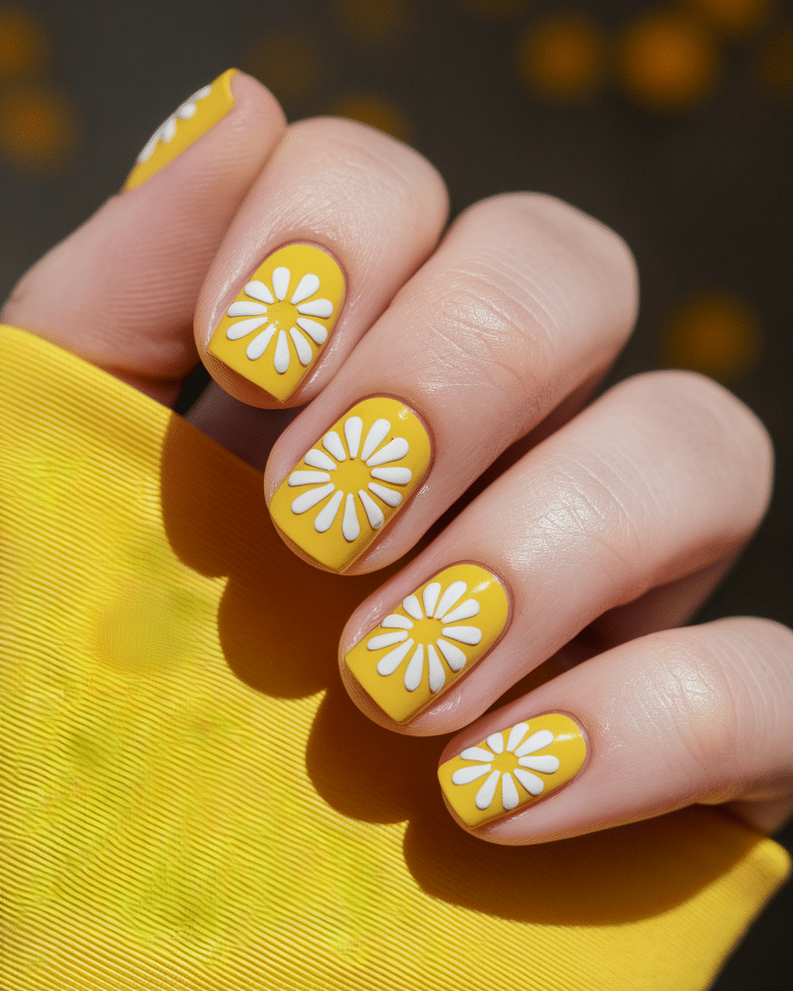 Fresh and Fun Nail Ideas Inspired by Yellow Daisies