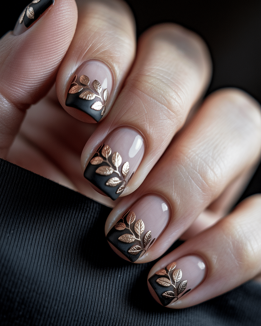 The Ultimate Guide to Black French Almond Nails for Fall