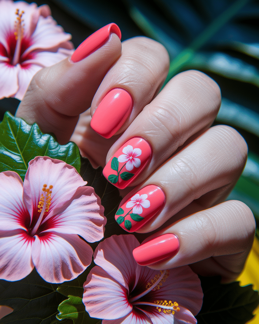 0005_2_a-close-up-photograph-captures-the-intri_DVHH9WzrR4yGVif15FNQBA_VMrZXNlFQOSeSt6YPcxxHQ Colorful Nail Design Ideas Perfect for a Stylish Summer Look