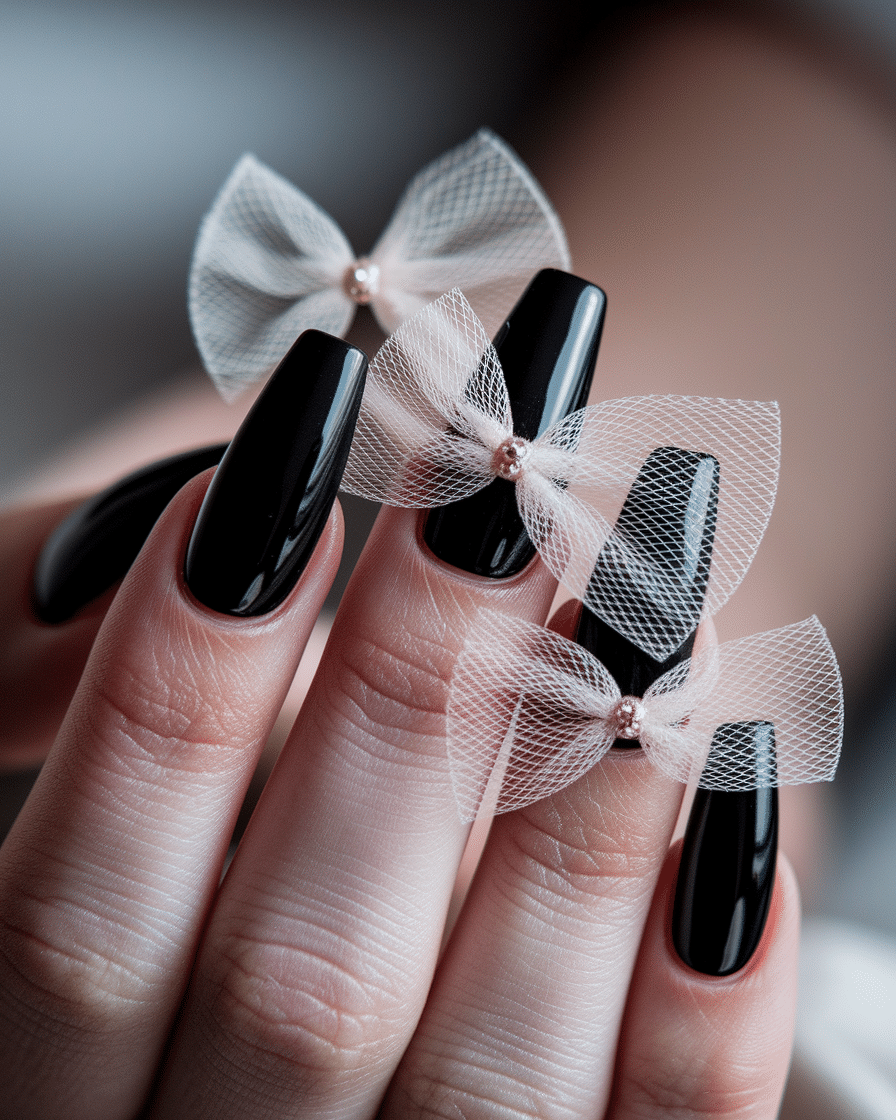 0005_2_a-close-up-photograph-of-a-hand-with-ele_TSkvYu-4RgeOOxGfAkgy9A_CopA3TXqROO7IZMGiHzWlA Elegant Black Nail Designs with Bows and Polka Dots for a Chic Look