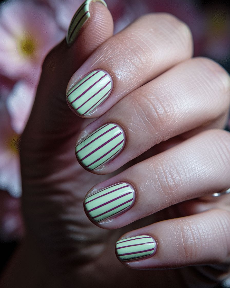 0005_3_a-close-up-photograph-captures-the-intri_ybD1VQIYRkWO8PPA6YW8uQ_4r5xNW_AQNKDN_F2FqXKSQ Colorful Stripe Nail Designs That Add a Playful Twist to Your Manicure