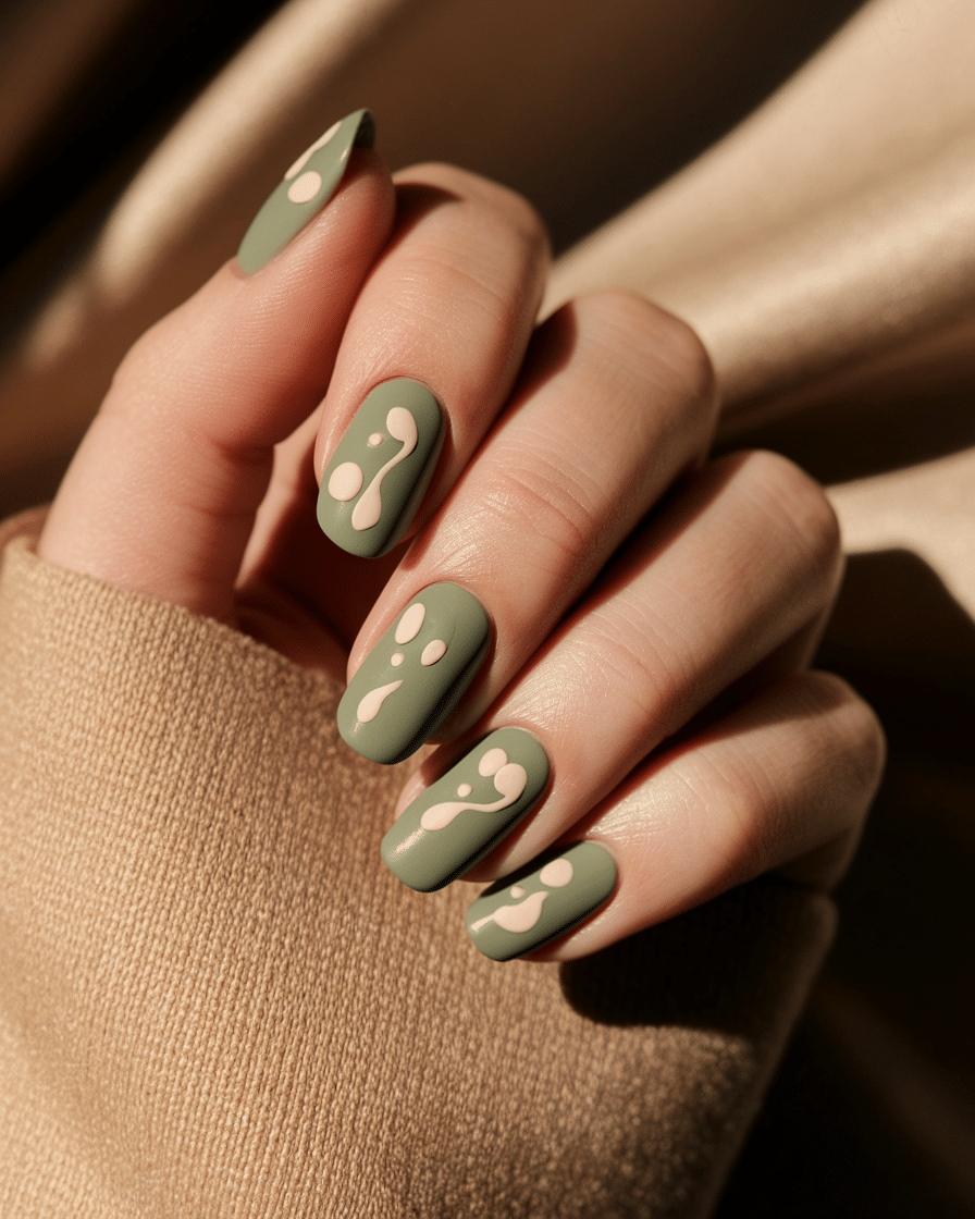 0006_1_a-close-up-photograph-of-a-beautiful-han_0dUN0Wz3SByNg5Zx84XXcw_b69MrW9lTIm4l9C8MivxUQ_cover Elegant Abstract Nail Designs with a Sage Green Twist