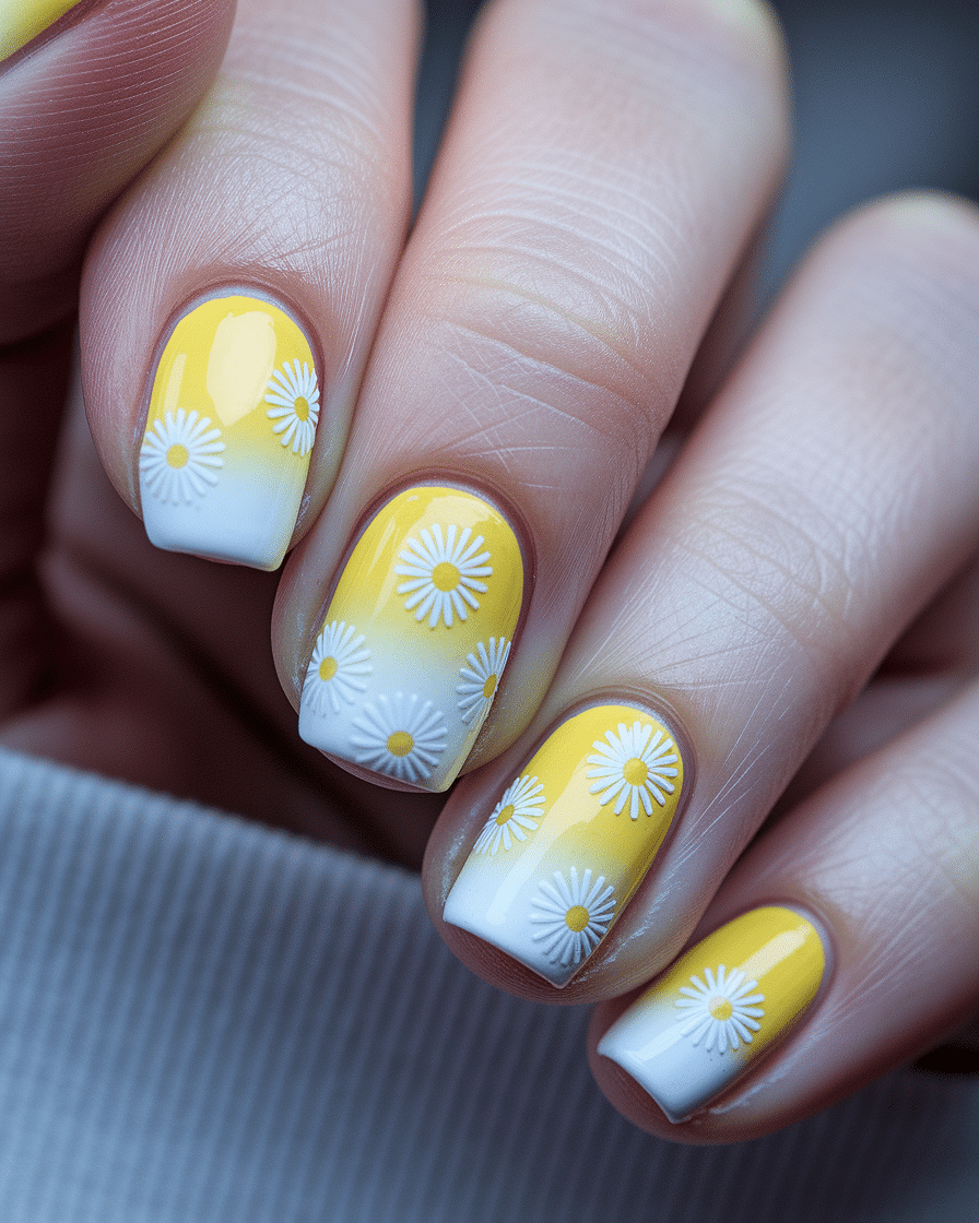 Fresh and Fun Nail Ideas Inspired by Yellow Daisies
