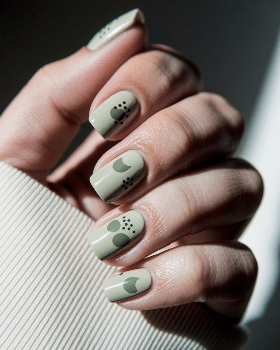 0006_2_a-close-up-photograph-captures-the-intri_1lekfERDRt-7TL9rbE8m7A_b69MrW9lTIm4l9C8MivxUQ Elegant Abstract Nail Designs with a Sage Green Twist