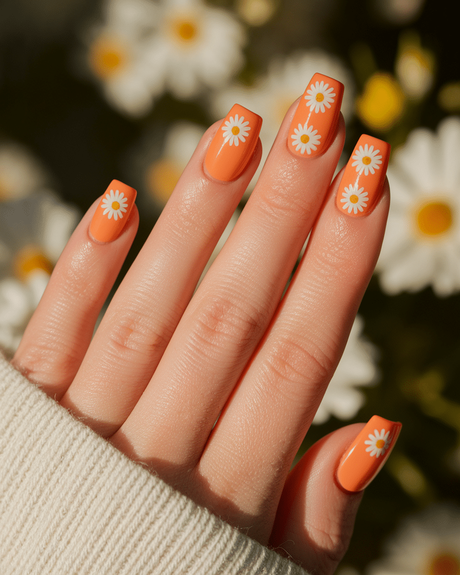 Vibrant Summer Nail Designs with Orange French Tip Inspiration