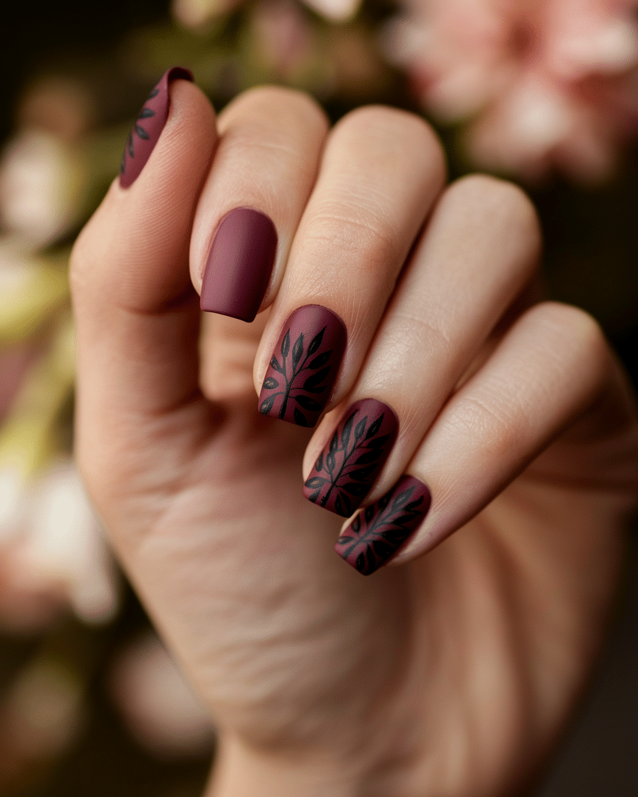 0007_1_a-close-up-photograph-of-a-hand-with-nai_RTI3L1-uT_igXDVSqRUKAg_ijuHvOymSSaHZp9ngTCdQg Elegant Nail Styles for Every Season: Matte Burgundy Almond Nails You’ll Adore