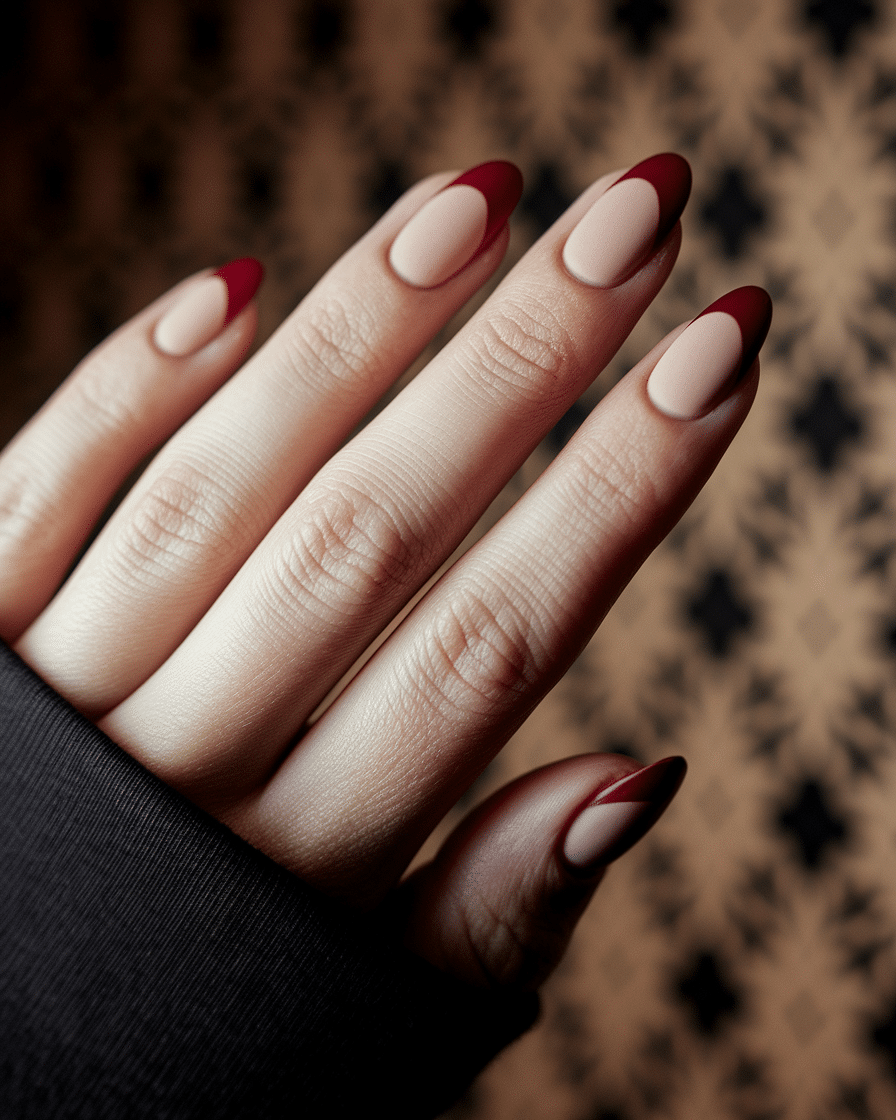 0007_2_a-sophisticated-and-sleek-close-up-photo_mLnfoi9-TxSc21_yYdw3iw_nRPWukIeTLqFXPi-DX6VZw Elegant Nail Trends Featuring Red French Tips for a Timeless Look