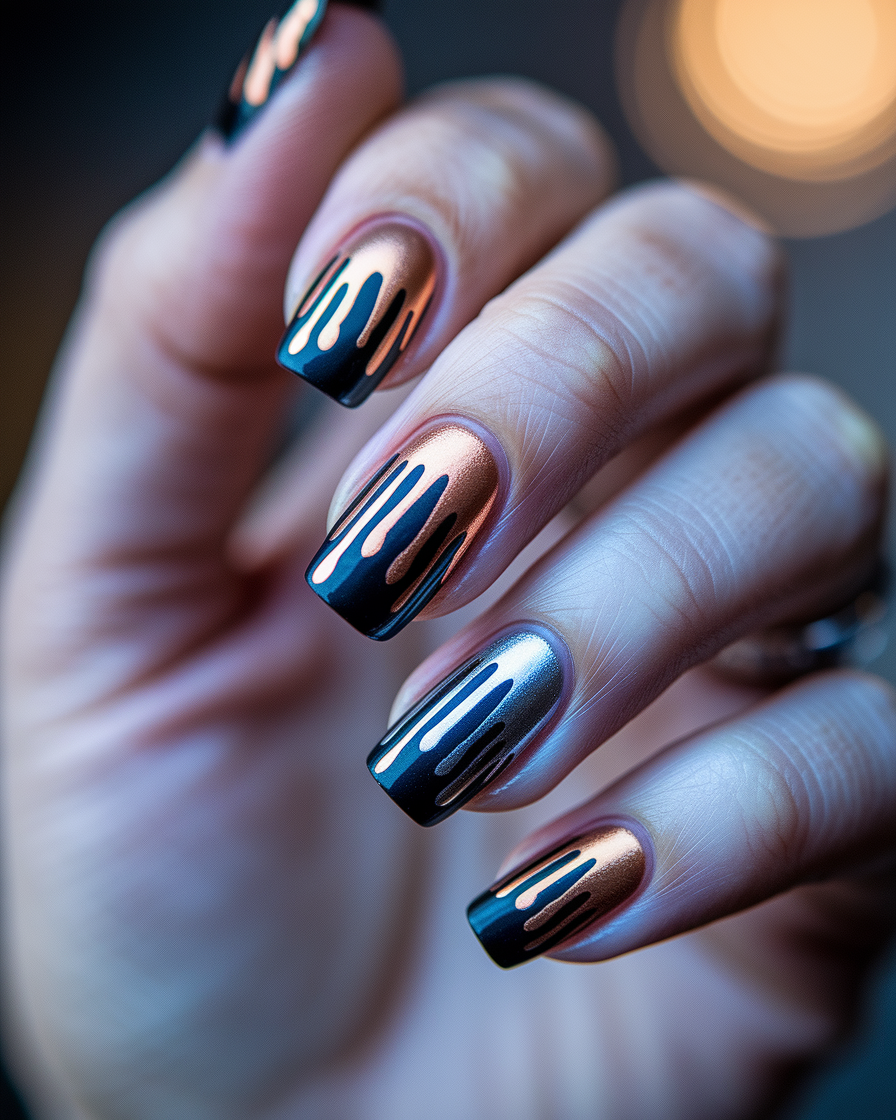 0007_3_a-close-up-photograph-captures-the-intri_brrhjezFT3WL4xa--2zkFQ_WE_7hlWfS9-AF0gS7gGnDA Elegant Metallic Nail Designs That Combine Gold, Silver, and Rose Gold Foils
