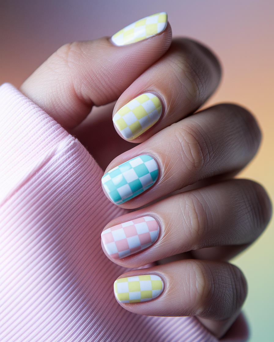 0007_3_a-close-up-photograph-captures-the-intri_gh_QtVOWS9KFIE48y9lBQw_dxeFE5EzT7m1fE9sPXYV_g Trendy Checkerboard Nail Designs That Are Taking Over This Season