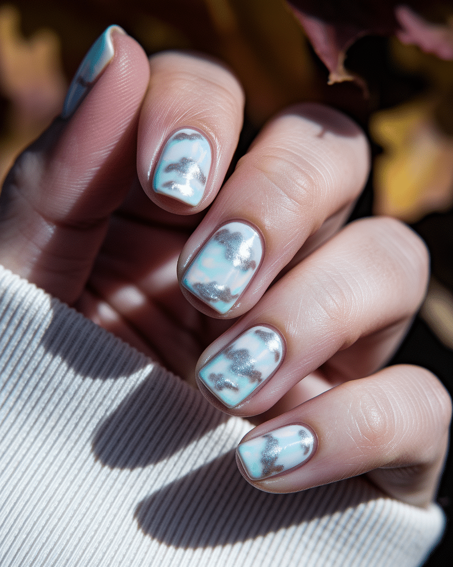 0007_3_a-close-up-photograph-captures-the-intri_xaX8RcssThyS1nipk5r0uw_XsIR2rCMQeGhu7xYQkq6gA Soft Marble Nail Designs That Look Like Clouds