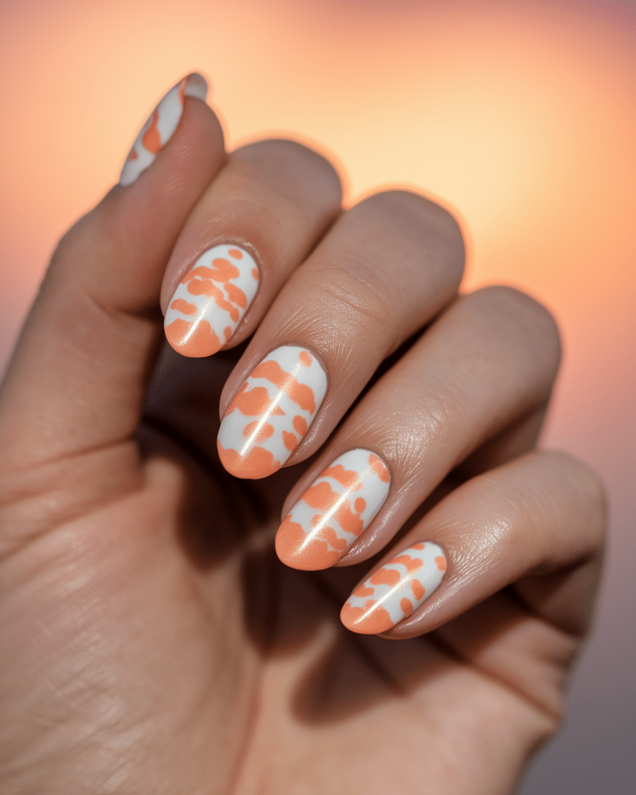 Soft Marble Nail Designs That Look Like Clouds