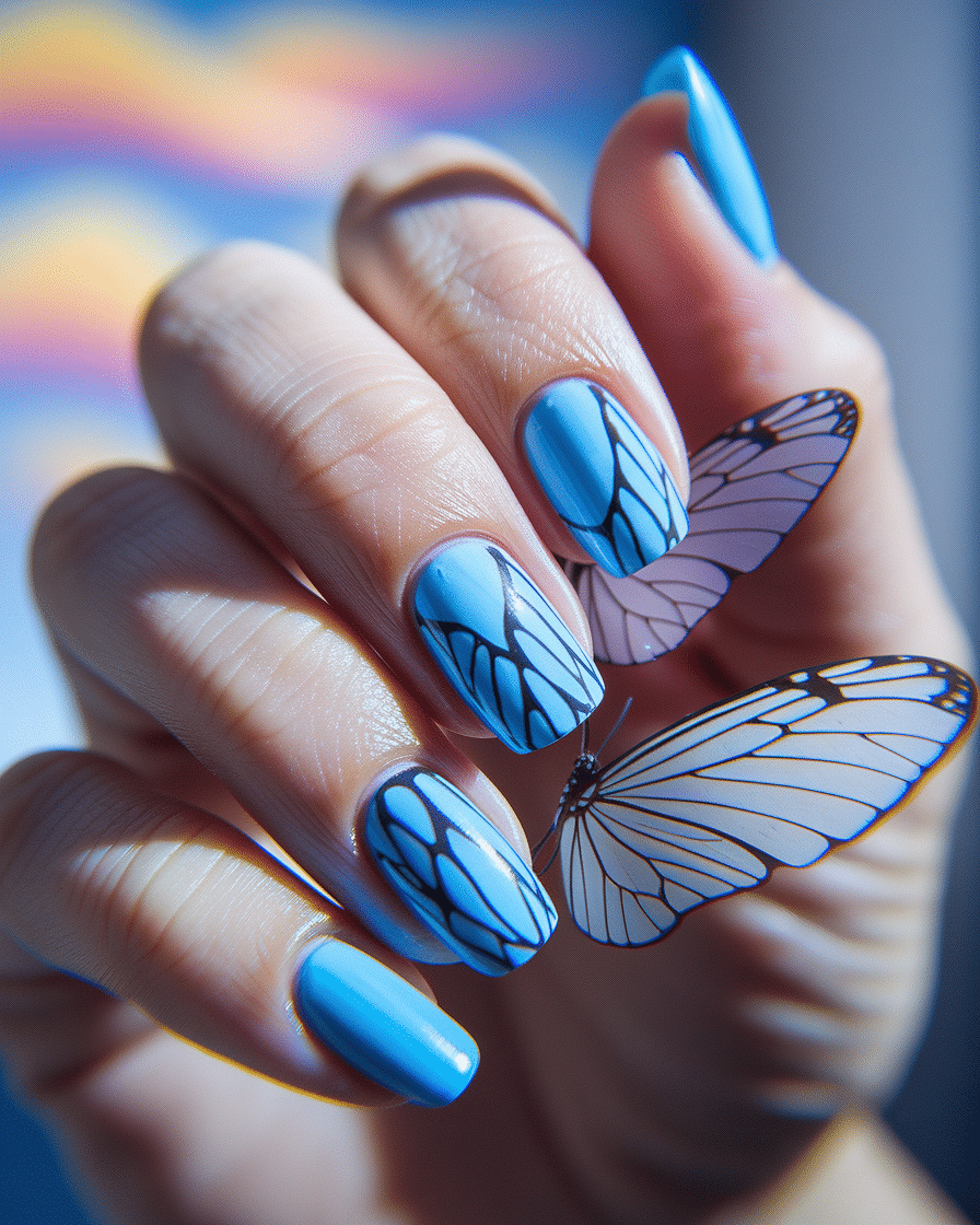 0008_2_a-close-up-photograph-captures-the-stunn_5nF24CVdQZ-WnDx-Lhfkag_ktJkUsxDSN-JMTBHPNe-pA Butterfly Nail Art Ideas That Will Make Your Manicure Stand Out