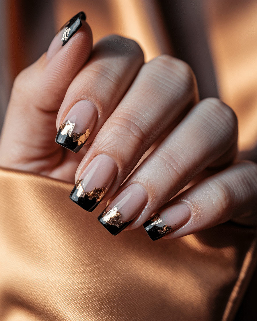 The Ultimate Guide to Black French Almond Nails for Fall