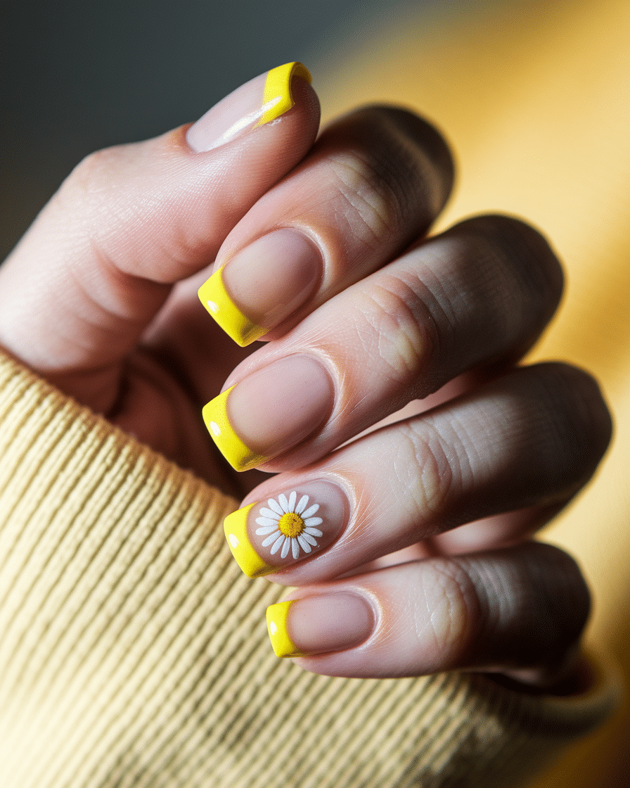 Fresh and Fun Nail Ideas Inspired by Yellow Daisies