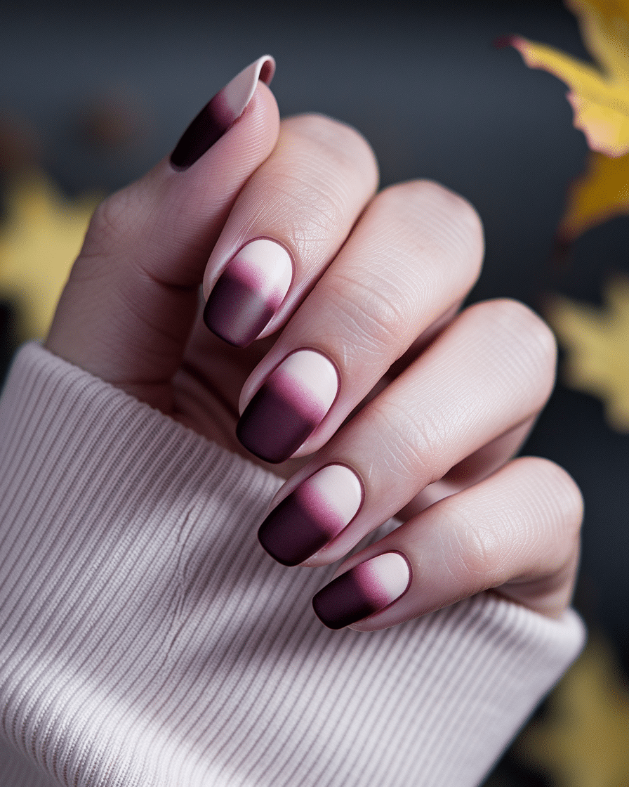 0008_2_in-a-close-up-photograph-a-hand-with-ele_FqY8xGO8TICvR5Du0Sntpg_zjE4F-fjR-6edgxE6JJ9dA Elegant Nail Styles for Every Season: Matte Burgundy Almond Nails You’ll Adore
