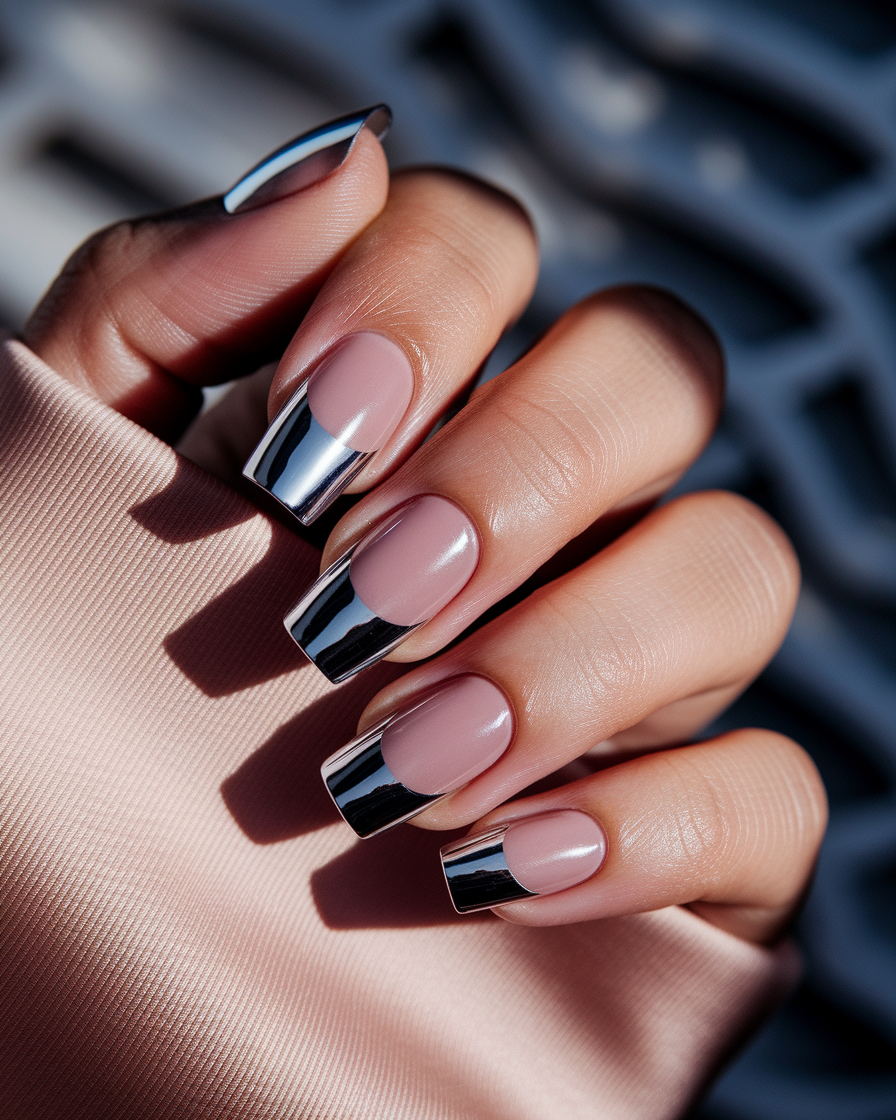 The Rise of Chrome French Tip Nails: A Trend That Combines Elegance and Edge