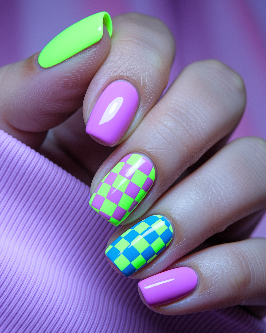 0009_2_a-close-up-photograph-captures-a-beautif_o0fTUr-lSz-CN1uwELazYA_Ejm1Yr92SrK2XY2lIc_qlA Trendy Checkerboard Nail Designs That Are Taking Over This Season