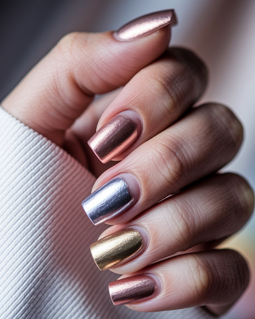 0009_2_a-close-up-photograph-captures-the-intri_fP-61PpoQ1OkXZqh7qeqLg_95bGhl5_R-mFfvq4E7x2UA Elegant Metallic Nail Designs That Combine Gold, Silver, and Rose Gold Foils