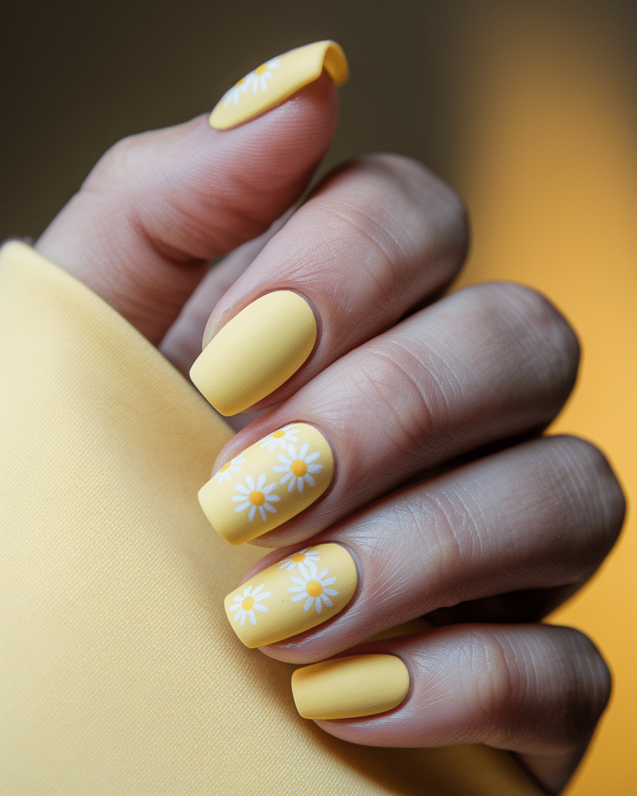 Fresh and Fun Nail Ideas Inspired by Yellow Daisies