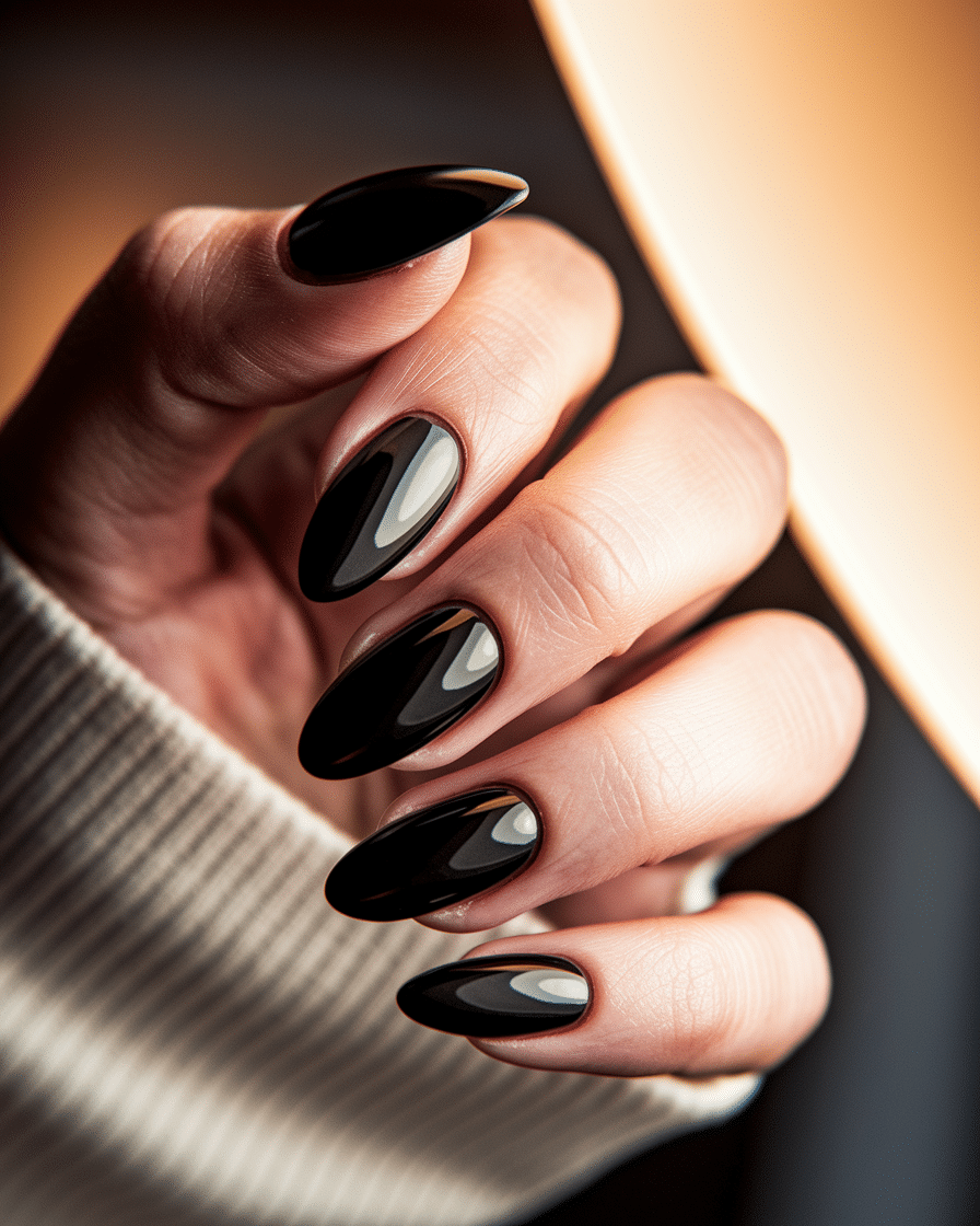 The Ultimate Guide to Black French Almond Nails for Fall
