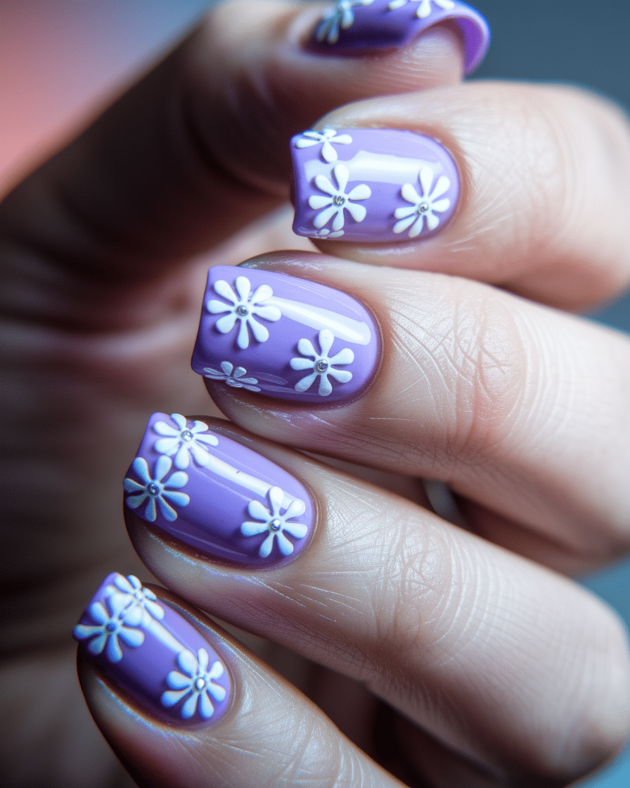 0009_3_a-close-up-photograph-captures-the-intri_ipkhlF8eRw-pWJWwDE6xbA_nesQwMnaRHilXVzjY0cDkg Elegant French Nail Designs with Floral and Purple Accents