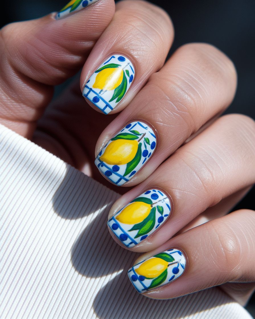 0009_3_a-close-up-photograph-of-a-beautifully-m_rsEZBbotT-CYR0hoFVpn8A_Bh-iU-12QXiTRFufcuimrQ Bright and Zesty Nail Design Ideas Inspired by Citrus and Italian Charm
