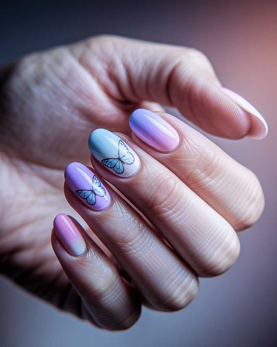 0009_3_a-close-up-photograph-of-a-gracefully-po_ZUKcZBzxS4CNxOmeYAG2hQ_MWeExXzpQ1uR_qH-V9QzJw Beautiful Butterfly Nail Designs That Add a Delicate Touch to Your Manicure