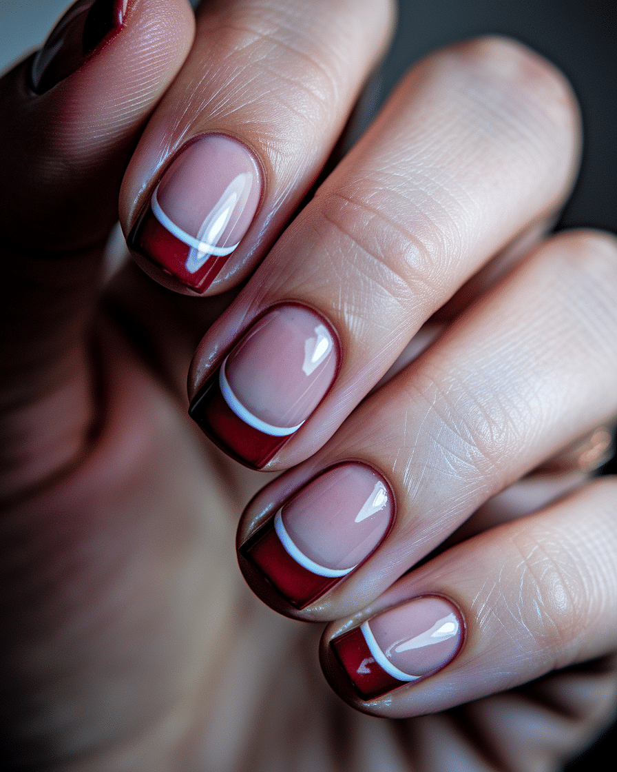 Elegant Nail Trends Featuring Red French Tips for a Timeless Look