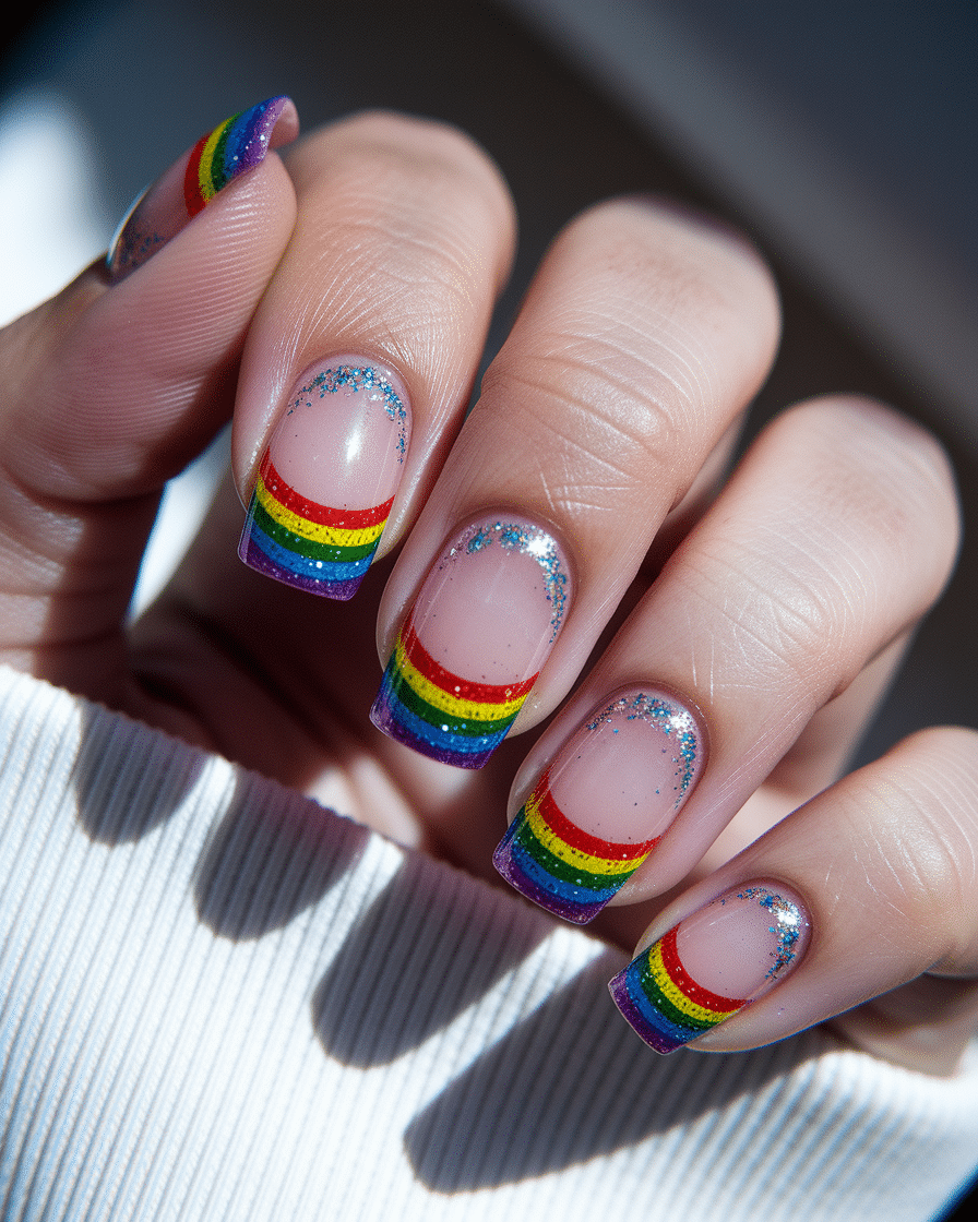 0010_2_a-close-up-photograph-captures-a-hand-wi_4gRWXCu5TyWsfiX5ygn1lA_g2ektUIgR_avWnLN5JaYRQ Bright and Trendy Nail Designs with Colorful Rainbow Tips