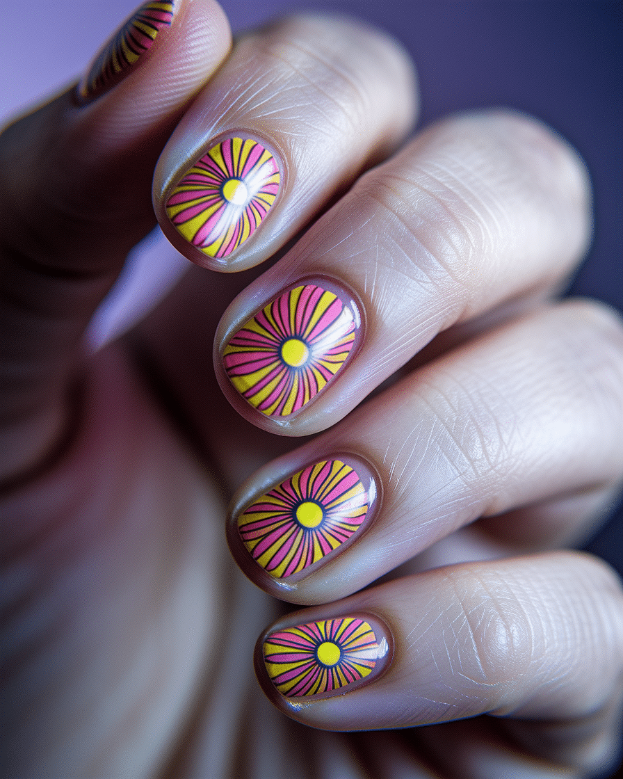 Groovy Nail Art Ideas That Channel the Retro Vibe of the 60s