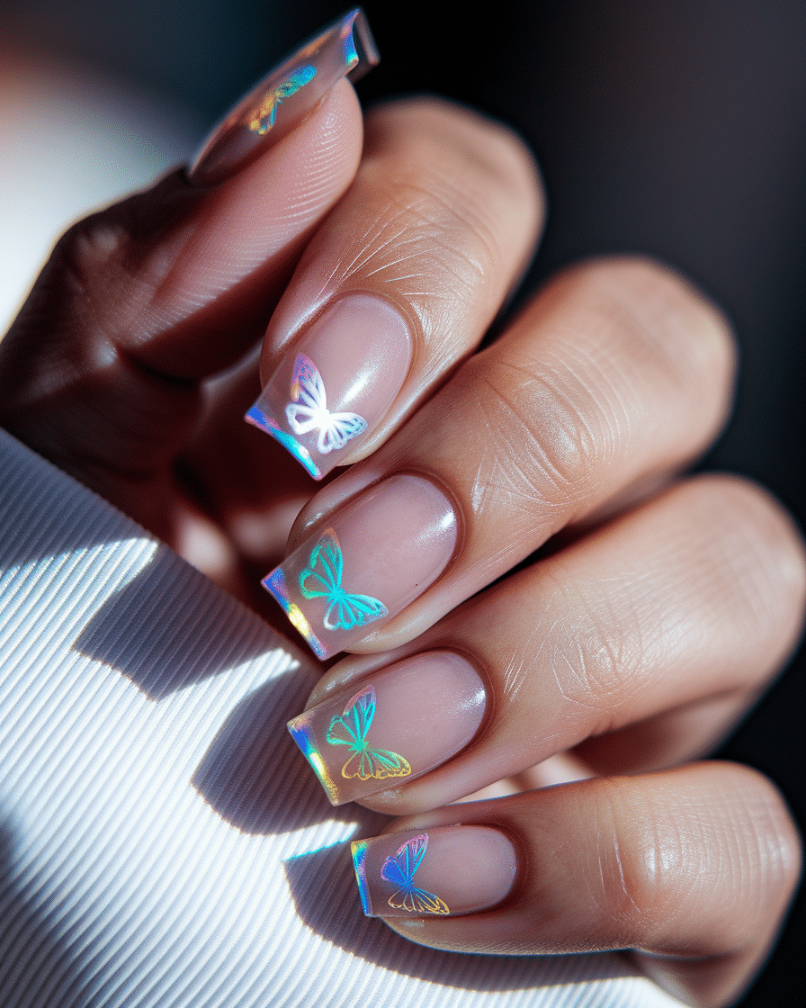 0010_2_a-close-up-photograph-captures-the-stunn_PfoWFd9xRue_DPr2BhfQWg_SQ3F2I_FTIS5sg_GvbWyZQ_cover Beautiful Butterfly Nail Designs That Add a Delicate Touch to Your Manicure