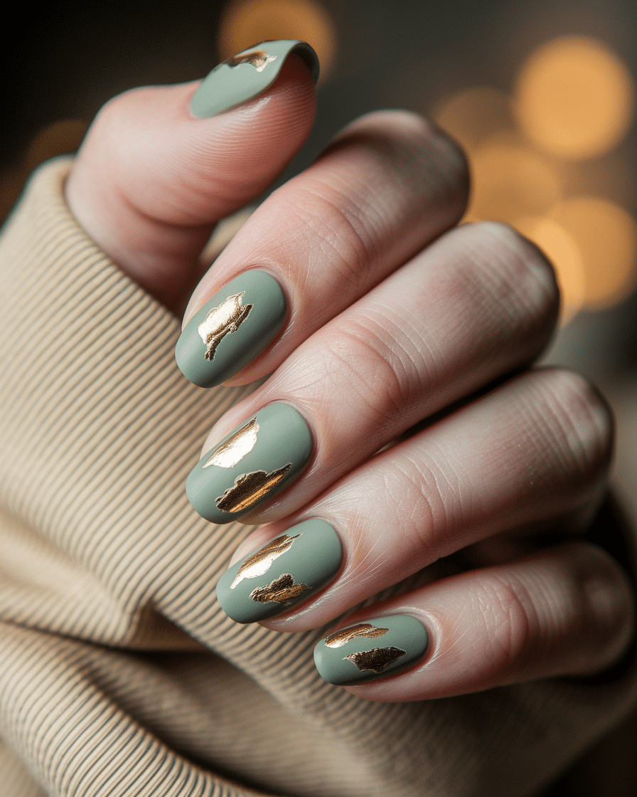 0010_2_a-close-up-photograph-of-a-beautifully-m_WYTAS7bHQTaJagmNx9upzg_tWDuTer9TmCef8LAy2VgpQ_cover Elegant Abstract Nail Designs with a Sage Green Twist
